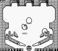 une photo d'Ã©cran de Kirby s Pinball Land sur Nintendo Game Boy